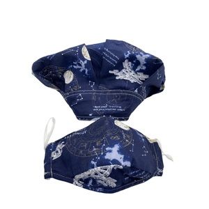 ScrubDollz scrub hats with matching mask